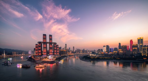 重庆来福士洲际酒店夜景