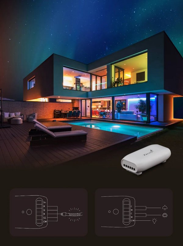 小燕科技孔雀调光器为用户提供个性化的灯光体验，提供空间氛围感。