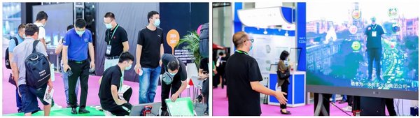 Visitors interact with the products at LED CHINA