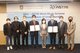 (From Left) Professor Mr S M Yiu, Dr KP Chow, Professor T W Lam and Professor Christopher Chao of The University of Hong Kong, the Commissioner of Innovation and Technology Ms Rebecca Pun, JP, and ASTRI’s CEO Mr Hugh Chow, CTO Dr Lucas Hui and COO Dr Martin Szeto at the signing of the Work-Study Scheme agreement.