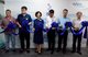 赛莱默中国及北亚区总裁吕淑萍（左三）与出席赛莱默郑州销售办事处开业典礼的嘉宾们一起剪彩。