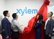 红幕揭下的一刻，预示着赛莱默郑州销售办事处正式开业。
