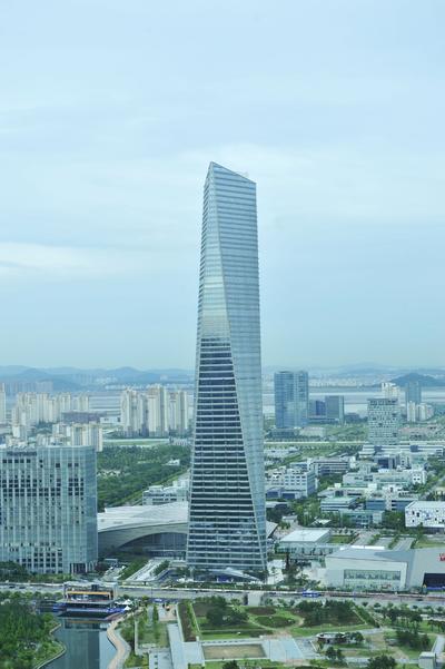 韩国最高楼东北亚贸易中心落成于松岛国际商业区
