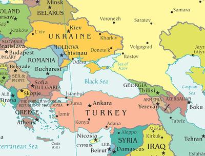Black Sea Basin map