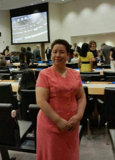 万玉华女士在“妇女领袖（2014）年度峰会”上