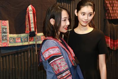 Actress Bai Baihe with Model Ming Xi