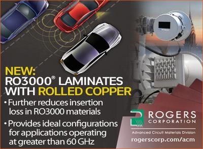Rogers Corporation's Advanced Circuit Materials Division Announces RO3000 (R) Laminates With Rolled Copper Foils