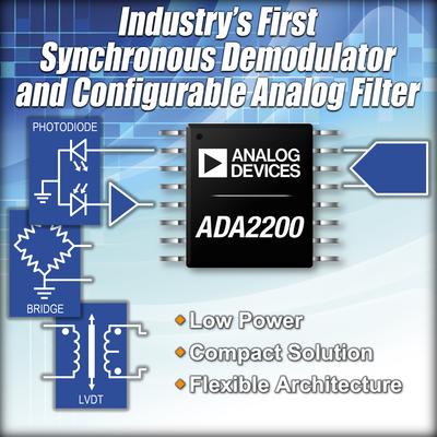 ADI最新同步解调器可提高低功耗应用的信号测量灵敏度