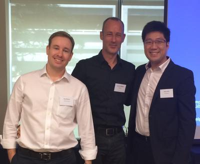 Speakers of the event (Left to Right): Neal Moore, John O’Callaghan and Royce Shih