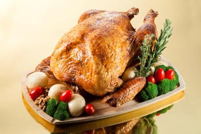 Roasted Traditional Christmas Turkey with Chestnut Stuffing