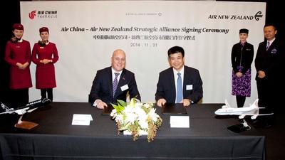 Air China and Air New Zealand Agree Strategic Alliance
