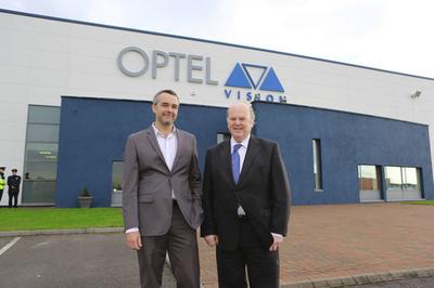 Louis Roy, President of Optel Vision with Minister for Finance, Michael Noonan TD