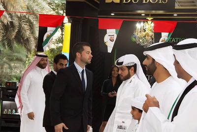Sheikh Mansoor Bin Mohammed Al Maktoum honours Fragrance Du Bois with a visit to our booth