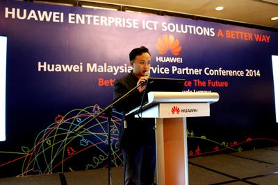 CEO of Huawei Malaysia, Abraham Liu welcomes service partners to Huawei Malaysia Service Partner Conference 2014