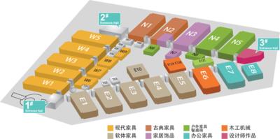 中国国际家具展公开全部展位平面图