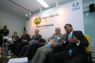 UBM Asia Managing Director (ASEAN Business), Mr M. Gandhi sharing his thoughts at the Halal Ingredients Asia 2015 press conference