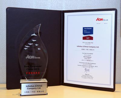 Infinitus (China) Awarded "Aon Hewitt Best Employer-China 2015"