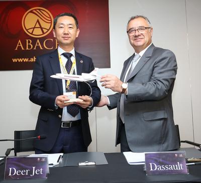 Dassault Aviation signed an agreement with Deer Jet authorizing it to provide line maintenance and unscheduled maintenance for the Falcon 7X.