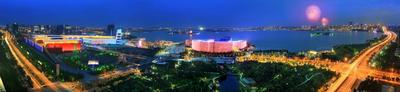 苏州国际博览中心美丽夜景