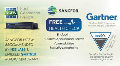 Sangfor NGFW listed in the Gartner 2015 Magic Quadrant for Enterprise Network Firewalls.