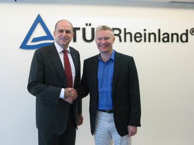 Uwe Halstenbach, Vice President of Electrical, TUV Rheinland Greater China and Tero Sarkkinen, Founder and CEO of Basemark Ltd
