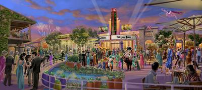 Rendering of Disneytown’s Broadway Plaza
