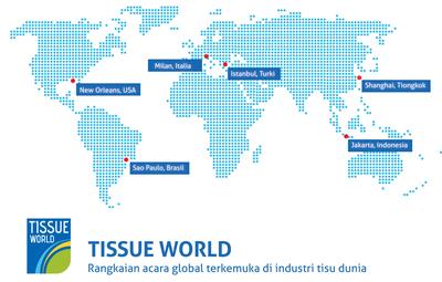 Konferensi Tissue World Jakarta  - 28–29 Oktober 2015 adalah edisi terbaru yang melengkapi peta global portofolio Tissue World.
