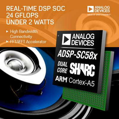 ADI推出多核SHARC+ARMSOC  改善实时音频和视频应用