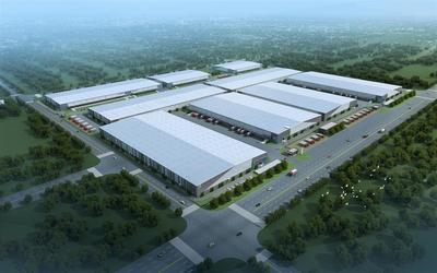3D rendering image of the development of an 85,000 sqm built-to-suit facility at Goodman Hannan Logistics Park in Wuhan, Hubei Province