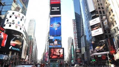 GAC Motor's commercial featured on Times Square digital sign board in New York City
