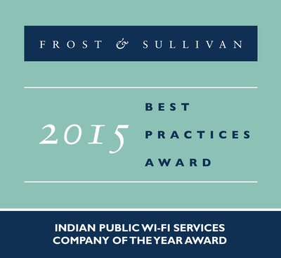 Ozone Networks receives the 2015 Indian Public Wi-Fi Services Company of the Year Award.