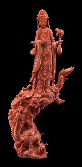 黃忠山珊瑚藝術-神龍禮佛