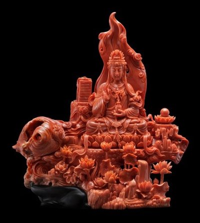 黄忠山珊瑚艺术-圆满观世音菩萨