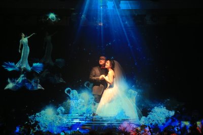 主题名为“新年童话”的3D炫动梦幻婚礼现场