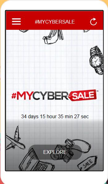Try the easy-to-use #MYCYBERSALE App -- available on the Google Play Store and Apple iStore