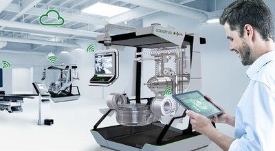 Machine 4.0 represents a real step by Schaeffler towards digitized production. The collected data are evaluated both locally and in a Schaeffler cloud in order to feed the results back to the various different site locations.