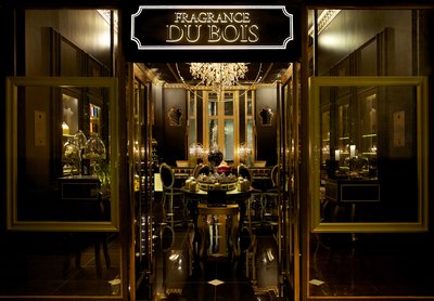 The elegant Fragrance Du Bois boutique at the Fullerton Hotel, Singapore