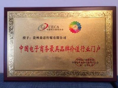 鼎道传媒荣获“中国电子商务最具品牌价值行业门户”