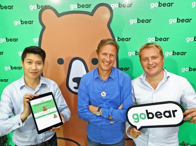 GoBear, the first Financial Metasearch in Thailand, led by Andre Hesselink, CEO of GoBear (Singapore), Marnix Zwart, Senior VP of Business Development and Synn Navamananda, Country Director GoBear (Thailand) introducing full service at www.gobear.co.th in Thailand. The company aims to attract more than a million users by the end of 2016, with a goal to become the go-to financial platform for Thais.