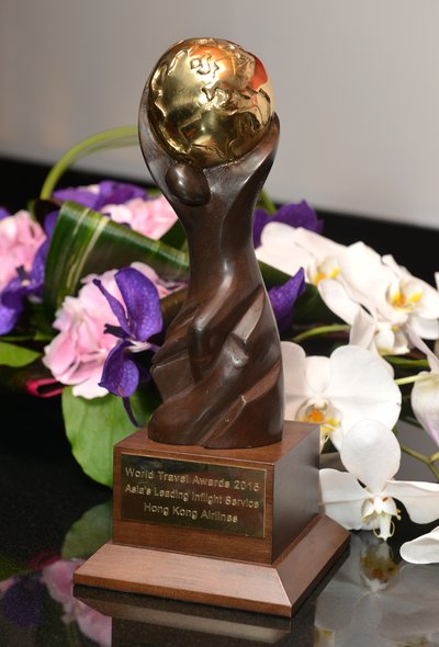 香港航空获“世界旅游大奖”“2015年亚洲较佳机舱服务”奖项
