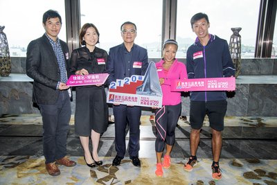 SHKP Deputy Managing Director Mr. Mike Wong (Center), sport and medical experts and vertical-run champions gave the media tips on vertical running.