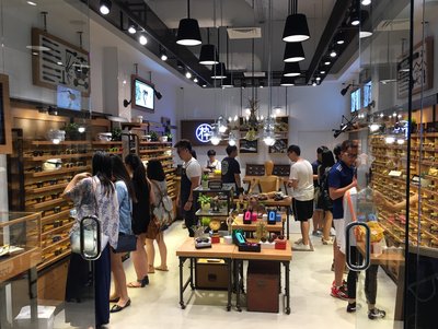 The MUJOSH store in Melbourne Central attracting customers on the opening day