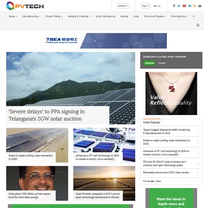 PV-Tech's homepage