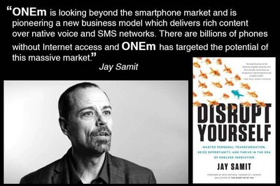 ONEm invites Jay Samit to give Keynote at Exclusive Theatre Event at MWC 2016