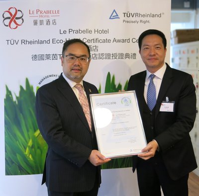 Le Prabelle Hotel Receives TUV Rheinland Eco Hotel Certification