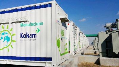 This Kokam 24-megawatt Energy Storage System (ESS), deployed for use by South Korea's largest utility, Korea Electric Power Corporation (KEPCO), is the world’s largest Lithium NMC ESS for frequency regulation