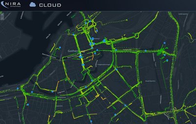 Online, real-time road friction map of Gothenburg