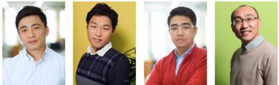 DaoCloud 创始人，左起：陈齐彦、颜开、喻勇、郭峰