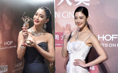 Korean Actress Clara Lee Radiates in Hearts On Fire for the 10th Asian Film Awards Ceremony