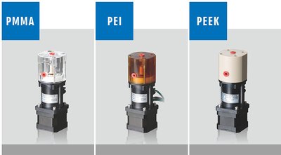兰格的新款微型柱塞泵可选择不同的材质。